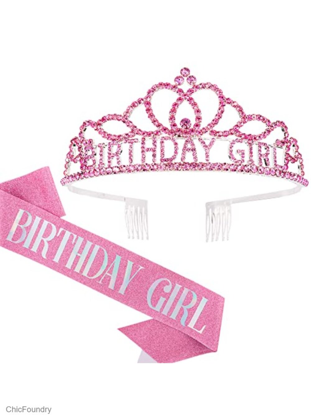 Princess Rhinestone Birthday Crown Tiara Headband Women Party Accessory